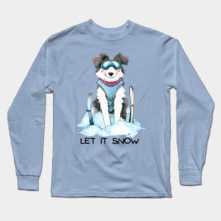 LET IT SNOW - Border Collie Long Sleeve T-Shirt